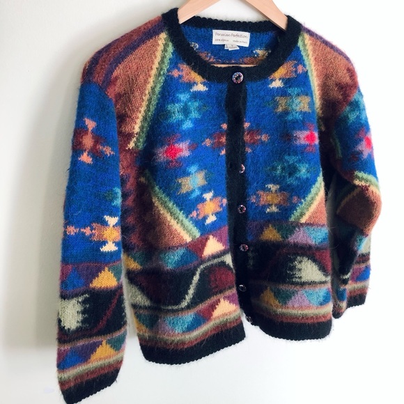 100% alpaca vibrant cardigan - Picture 7 of 16